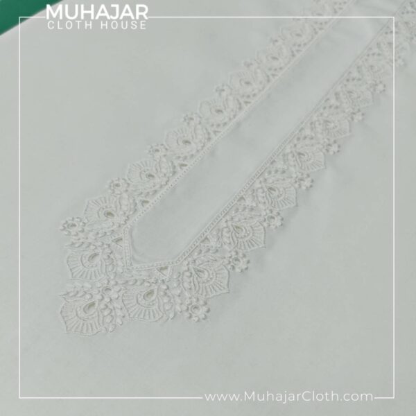 White Embroidery Suit by MuhajarCloth.com_952 White Embroidery Suit by Muhajar Cloth House