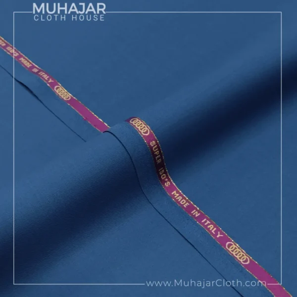 Plain Regal Blue 150's Super Fine Wool