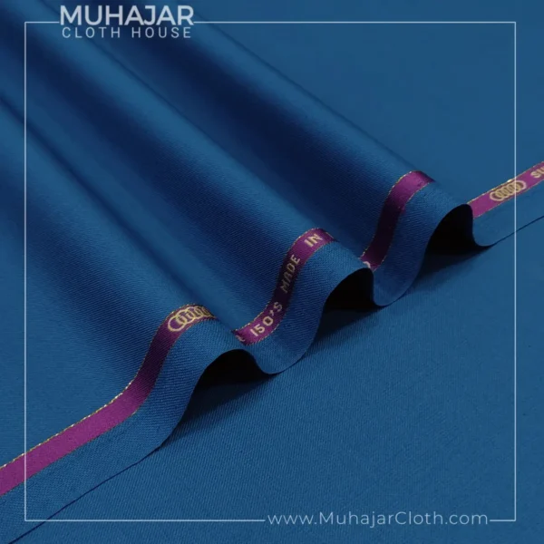 Plain Regal Blue 150's Super Fine Wool muhajarcloth-gt_33 Plain Regal Blue 150's Super Fine Wool