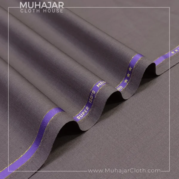 Plain Walnut Brown 150's Super Fine Wool muhajarcloth-gt_20 Plain Walnut Brown 150's Super Fine Wool