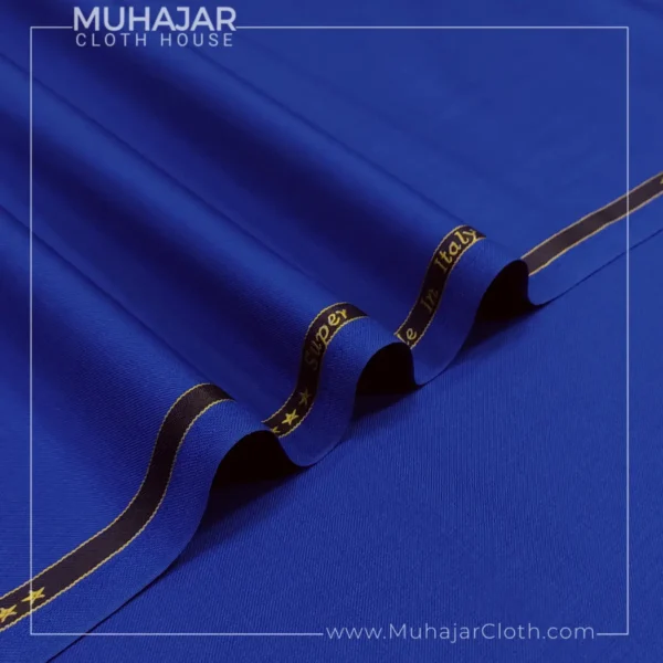 Royal Blue Plain Wool Suiting muhajarcloth-gt_29 Royal Blue Plain Wool Suiting